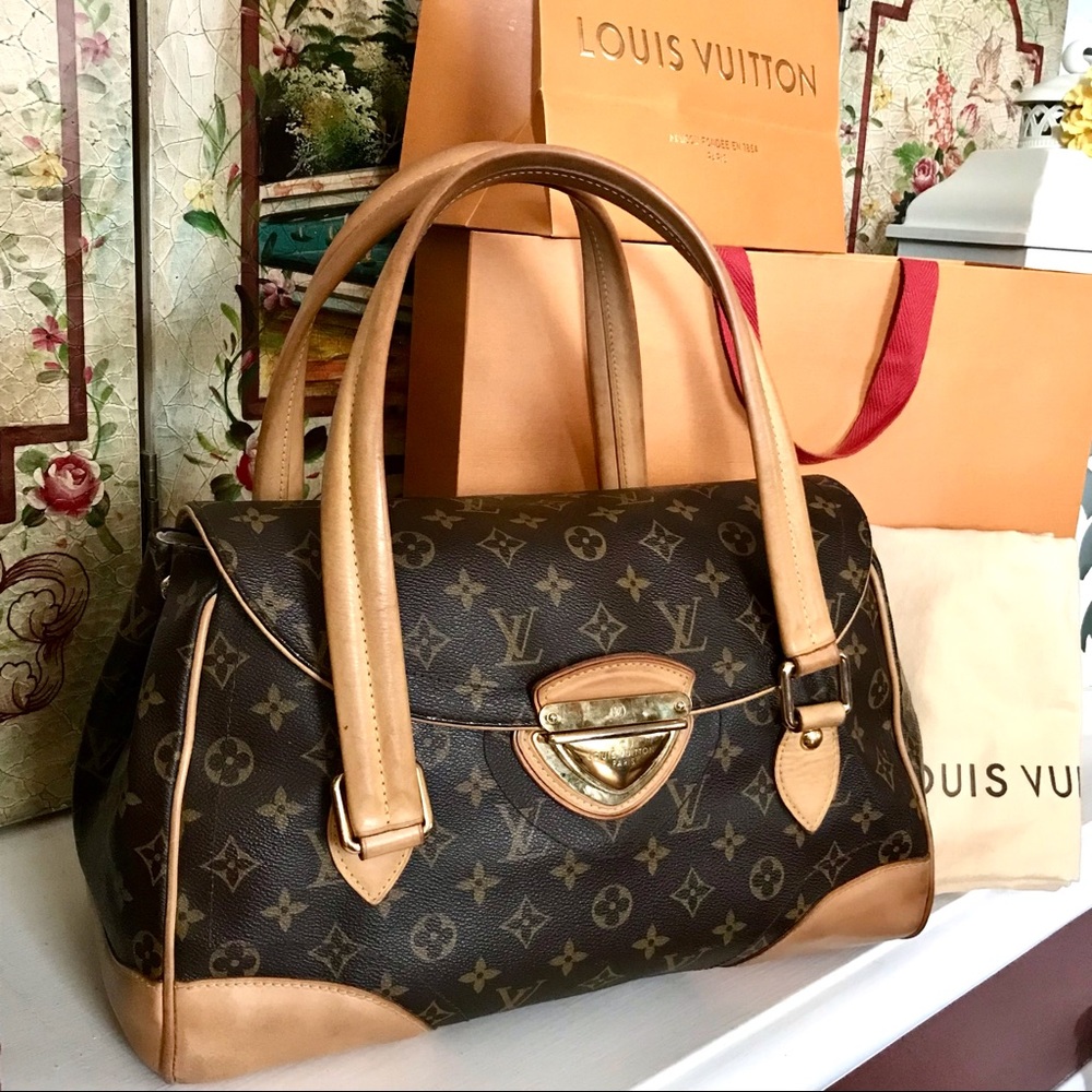 Authentic Louis Vuitton Monogram Canvas Beverly GM